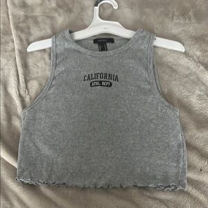 Gray Crop Top